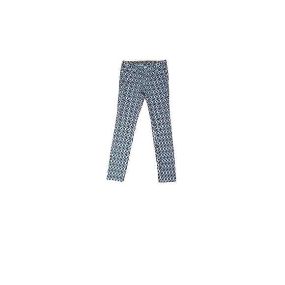 Bisou Bisou denim Print Pants Stretch Patterned Denim Pants - Picture 1 of 6